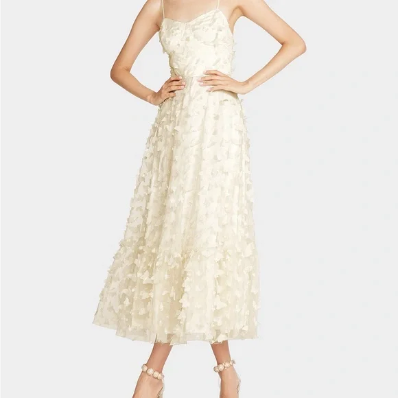 Betsey Johnson | Dresses | Betseys Butterfly Maxi Dress Cream | Poshmark